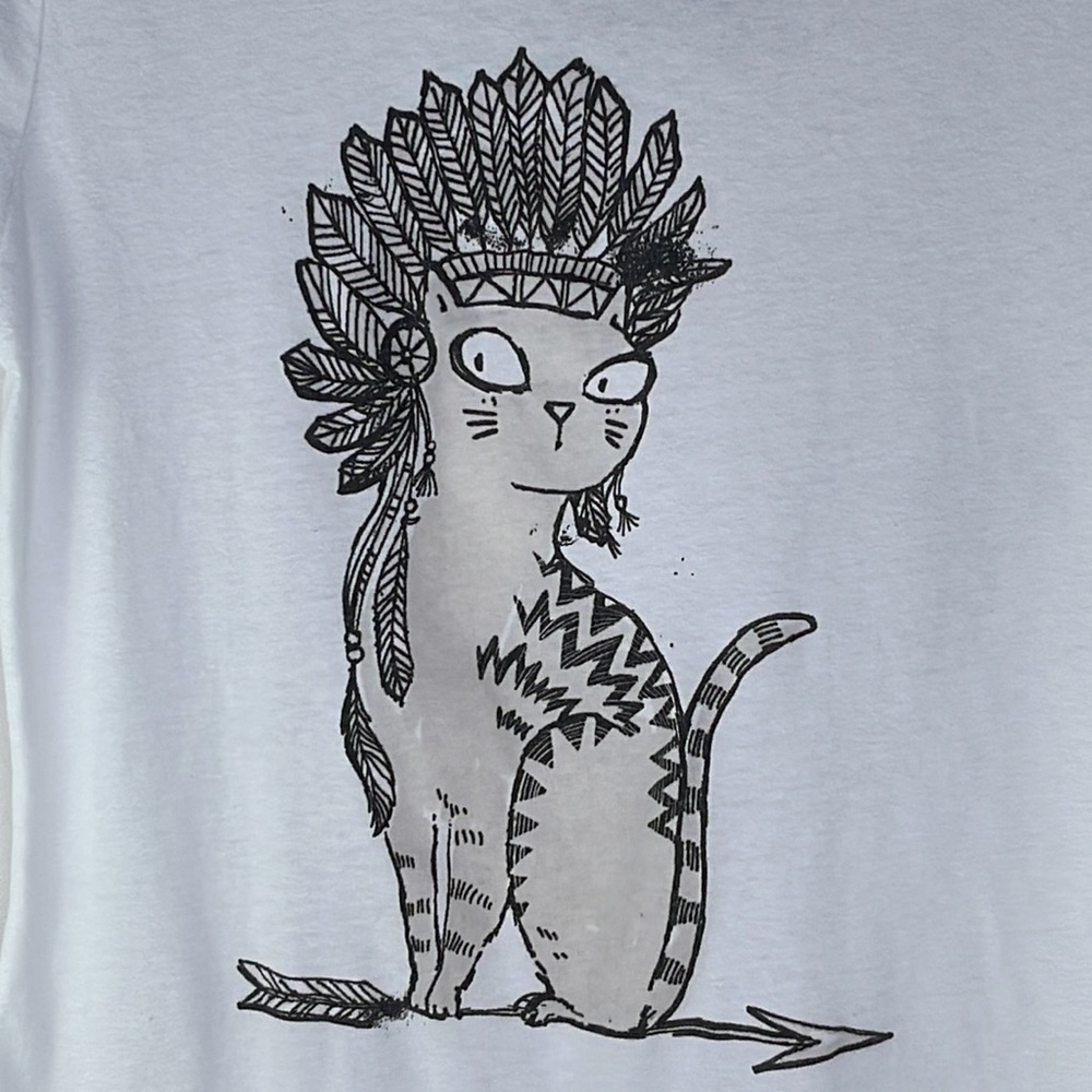 Cat with Indian headdress T-Shirt
